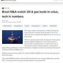 Brazil M&A watch: Oil & gas leads in value, tech in numbers